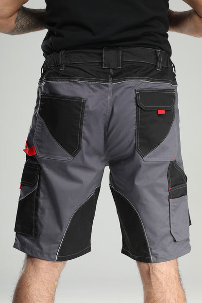 Elastische Bundhose Kurz Grau/Schwarz