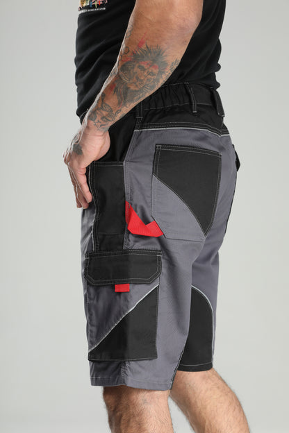 Elastische Bundhose Kurz Grau/Schwarz